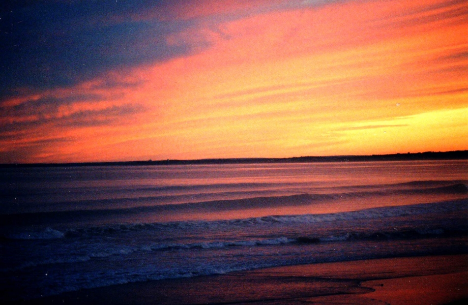 Pink Sunset over the Ocean
